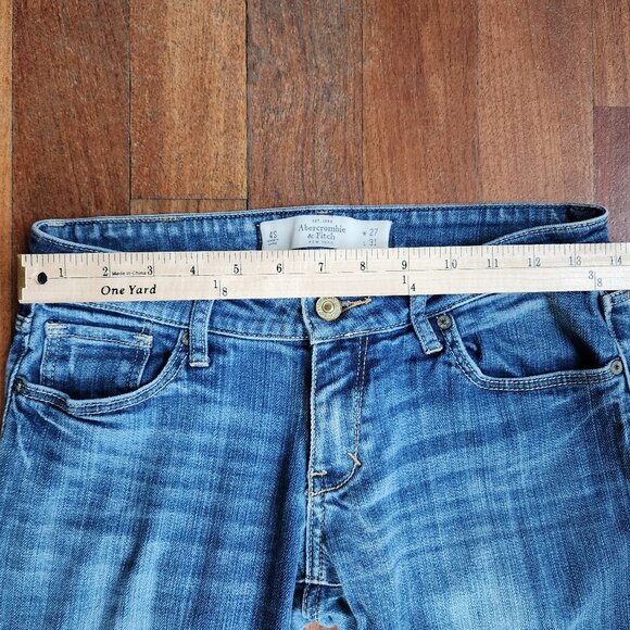 Abercrombie & Fitch "The A&F Skinny" Low Rise Jeans Size 27/4S - Picture 8 of 16